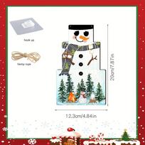 1pc Christmas Snowman Creative Wooden Hanging Sign, Home Party Decoration Wall Hanging, Wooden Sign Hanging small gray