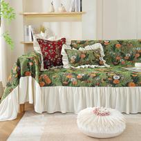 Sofa Skirt Cover Cream Breeze Anti Cat Scratch Sofa Cover Floral Jacquard Thickened Sofa Cushion 130*180cm gray