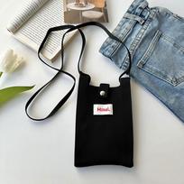 Vienspalvis megztas krepšys Mini pečių krepšys Crossbody pirkinių krepšys su dopamino mažu krepšiu, skirtas mergaitėms, telefono maišelis juoda