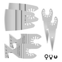 6PCS Multitool Scraper Oscillating Saw Blade 3 Sided Scraper Blade Hook Knife Blade for Roof Tiles Pvc Floor Carpet Cutting Multipurpose Cutting