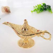 Aladdin lempos dekoratyvinis ornamentas didelis europietiškas retro stiliaus namų apdaila Metalo apdaila amatai šventinė dovana beige