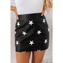 Star Black Fit Unique Slim Skirt Designer Lambskin Women Sexy Genuine Leather S juoda