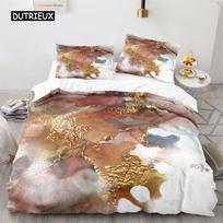 Marble Duvet Cover Set Microfiber Green Black Gold Abstract Pattern Quilt Cover for Girl Women Double Queen King Comforter Cover EU single(135x200cm) beige