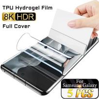 5PCS For Samsung Galaxy S24 S23 S22 Ultra Screen Protector S21 S20 FE Ultra S10 5G S9 Plus Hydrogel Film For Note 20 10 9 Lite S10E Note 8 gryna