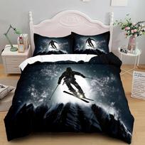 Mountain Ski Extreme Duvet Cover Set UK Single Double Queen US Twin Full King Size Pkm Bed Linen Set EU Single 135x200cm