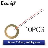 10PCS Buzzer Piezoelectric Piezo Ceramic Wafer Plate Dia 35MM With wire 35MM Buzzer Loudspeaker gray