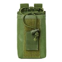 MOLLE Tactical Walkie-Talkie and Tool Bag - Multi-Function Outdoor Radio Accessory Bag armijos žalia spalva