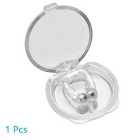 Magnetic Anti Snore Device Stop Snoring Nose Clip with Easy Breathe Improve Sleeping Aid Apnea Guard Night Device - Available in 1 or 2 Pcs 1 Pcs white