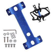 Water Bottle Cage Mount Bracket Adjustable Bicycle Kettle Extension Stand Aluminum Alloy Lightweight Secure Bottle Cage Mount mėlyna