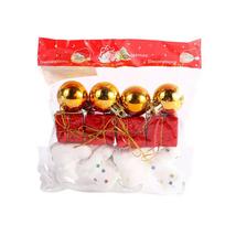12Pcs/set Mini Christmas Ornaments Foam Balls Gift Box Boots Xmas Tree Hanging Pendents Kids Gift New Year Party DIY Decoration