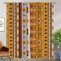 Bohemian Window Curtain for Room 2 Panel Blackout Curtains Halloween Decoration Shades Tulle for Bedroom Home Interior Curtains W50xH70cmx2pcs-CL