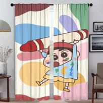 CrayonS ShinS ChanS Blackout Curtains for Living Room Curtain Shades Tulle for Bedroom Home Interior Curtains 2 Pieces Partition W50xH70cmx2pcs-CL