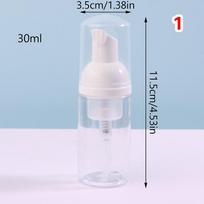 1 vnt. Mažas putų dozatorius Plastikiniai buteliukai su pompa Mini Tuščias muilo papildomas butelis Kelionėms Valymui Kosmetikos pakavimui 30 ml gray