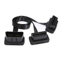 16 kontaktų jungties kabelis su kampinėmis jungtimis OBD2 Vyriškas į moterišką laido adapteris Stačiakampis skirstytuvo kabelis diagnostikos plėtikliui CHINA black
