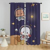 Bubu and Dudu Curtains for Living Room Curtain Shades Partition Halloween Decoration Kitchen Curtains 2 Pieces Tulle for Bedroom W50xH70cmx2pcs-CL