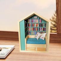 Mini Bookshelf Sculpture Versatile Housewarming Gift Keepsake Shelf Decorative Tabletop Decoration