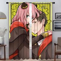 Spy X Family Anti-mosquito Curtains for Camera Modern Living Room Curtains 2 Pieces Tulle for Bedroom Halloween Decoration Child W50xH70cmx2pcs-CL