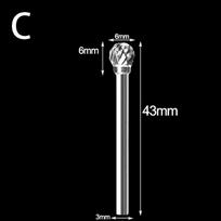 1pc Burrs Tungsten Rotary Drill Die Grinder Carving Bit Double Cut 1/8  Shank C