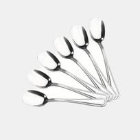 Kmt 6PCS Stainless Steel Long Handle Soup Tableware Shovel Household Ice Cream Hotel Buffet Serving Spoon