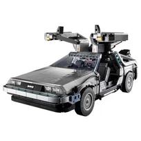 Berniukams Atgal į ateitį DeLorean lenktyninis automobilis DMC-12 Laiko mašina 10300 Kūrybingas ekspertas Moc plytos Techninis modelis Statybinė kaladėlė gray
