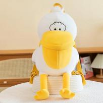 55cm Simulation Animal Pelican Knapsack Plush Doll Big Mouth Bird Bag Plush Toy Super Soft for Boys and Girls Companionship Gift 55cm geltona