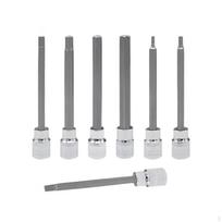 7 Pieces Hex Bit Socket Set 3-10mm Drive Hand Tools Portable Hexagonal Sleeve H3 H4 H5 H6 H7 H8