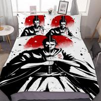 Tokyo Samurai  King Queen Duvet Cover Japanese Style Bedding Set Asian Japanese Bushido Culture 2/3pcs Polyester Quilt Cover 70x133cm 2pcs