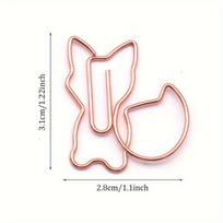 20 Squirrel Shaped Paper Clips, Rose Gold and Gold Fun Cute Paper Clips Bookmarks Fun Office Supplies A white