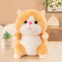 Cute Hamster Wear Hat Plush Toys Sleeping Soft Stuffed Guinea Pig Pillow Cartoon Animal Sofa Cushion Home Decoration Lovely Gift 25cm