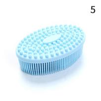 Silicone Body Brush Baby Shower Sponge Dry Massage Bath Towel For Body Bast ARI Tactile brush šviesiai mėlyna spalva