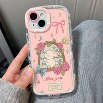 Mobiliųjų telefonų dėklai iPhone 11 13 XR 15 Pro Max 12 14 Pro Max dėklas iPhone 16 7 Plus 8 Plus XS Max Animacinis raštas Apsauga nuo kritimo Atspari smūgiams iPhone 6&6s balta