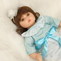 48cm Soft Silicone Reborn Baby Doll Alive Newborn Princess Toddler Bebe Cute Play House Toy Girl Birthday Gift 48cm brown