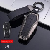 Raktų dėklo dangtelis BYD Song Plus Atto 3 Han EV Tang DM Qin Seal Dolphin Odinis Metalinis Nuotolinio Pultelio Laikiklis Raktų Grandinėlė Automobilio Aksesuarai