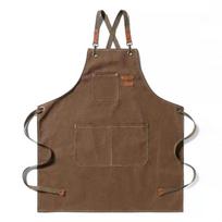 1PC Fashion Canvas Apron Home Kitchen Gardening Work Dress Women's Kitchen Restaurant Work Apron ruda