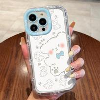 Mobiliųjų telefonų dėklai iPhone 11 13 XR 15 Pro Max 12 14 Pro Max dėklas iPhone 16 7 Plus 8 Plus XS Max Animacinis raštas Apsauga nuo kritimo Atspari smūgiams iPhone 6&6s balta