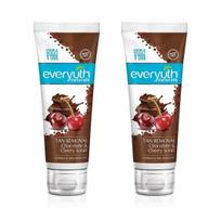 Everyuth Naturals Šokolado ir vyšnių šveitiklis įdegiui šalinti|D Įdegis,Detoksikuoja ir valo|Be parabenų|Multivitamininės vyšnios|Jautri oda - 100G (Pakuotėje 2)