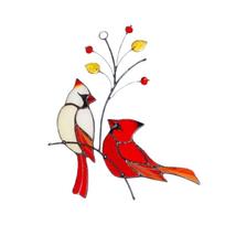 Artificial Simulation Foam Birds Zinc Alloy Cardinal Bird Home Hanging Decoration for Window Desk