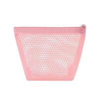 Dopamine tofu bag Large capacity portable gauze small makeup bag Lipstick storage bag Mesh tampon bag pink