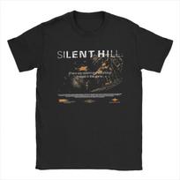 Juokingi Silent Hill marškinėliai vyrams, apvalia apykakle, medvilniniai marškinėliai, trumpomis rankovėmis, vasariniai topai XXXXXL bordinė