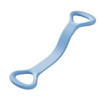 8 formos fitneso pasipriešinimo juosta su neslystančia rankena, nešiojama, vyrams, moterims, rankų, pečių tempimo, jėgos treniruočių, pratimų elastinė juosta, įtempimo virvė B rožinė