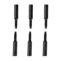 6 vnt. stygų fiksavimo varžtai, juodo metalo, apsaugoti nuo lūžimo, gitaros tremolo tilto balnelio varžtai black