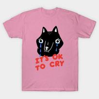 T Shirt Women Cry Wolf Harajuku Print Kawaii Tshirt Summer Short Sleeve Female T-Shirt Top Tee S black