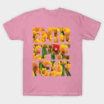 T Shirt Women Eternal Entrepreneur Tulips Harajuku Print Kawaii Tshirt Summer Short Sleeve Female T-Shirt Top Tee S rožinė