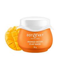 Dot & Key Mango Detan Tan Removal Clay Mask | Clay Mask for Face with Glycolic & Lactic | Great for All Skin Types | 70gm