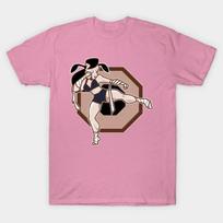 T Shirt Women Muay Thai Female Fighter Harajuku Print Kawaii Tshirt Summer Short Sleeve Female T-Shirt Top Tee S rožinė
