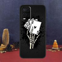 Poker Playing Card Case For OPPO A54 A74 A94 A98 A78 A79 A16 A76 A96 A5 A9 A17 A77 A15 A52 A72 A53 A57S Cover OPPO A15 black