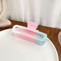 Bofeiya Pink-Green Gradient High-End Shark Hair Clip for Women, Spring/Summer 2024 Collection.