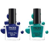 FACESCANADA Splash Glossy Finish Nail Enamel, Bahama Breeze 58, 8 Ml & Splash Glossy Nail Enamel, Morning Glory 54, 8 Ml