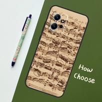 Sheet Music For Xiaomi Redmi Note 12S 11S 10S 9S Note 12 8 9 10 11 Pro Phone Case For Redmi 12 9 C 10C Redmi Note 10 Pro beige