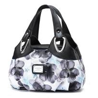 Women's Fashionable Large Capacity Handbag Printed Dumpling Bag black